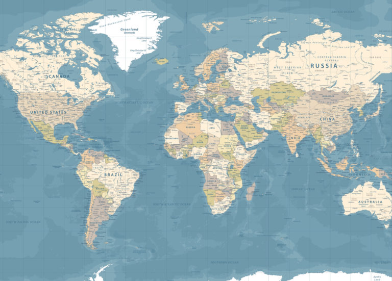 Carte du monde pour illustrer l'étendue d'action d'IDEAL MEDICAL PROJECTS